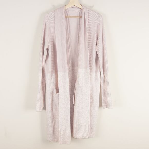 Lululemon Restful Intention Sweater Wrap Pink Bliss Cardigan Duster Womens Sz 10 - Picture 1 of 9